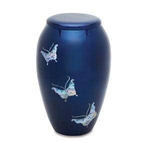 Blue Butterfly Adult Cremation Urn