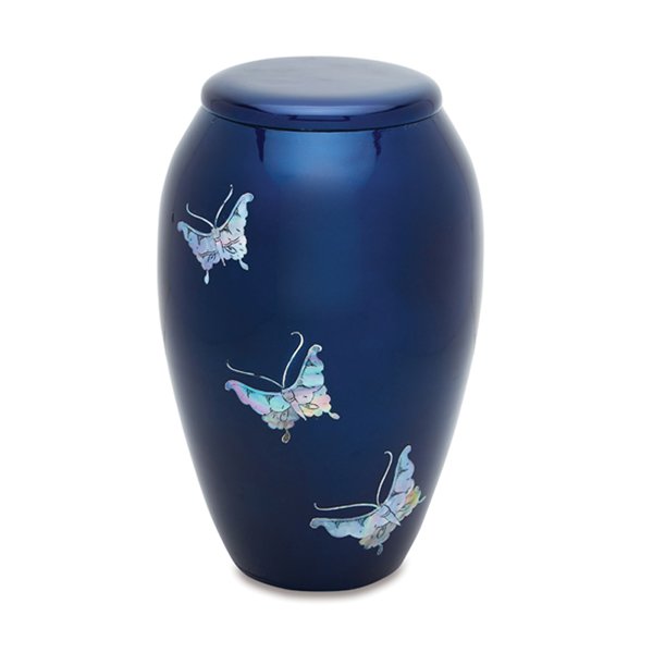 Blue Butterfly Adult Cremation Urn