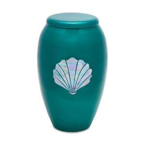 Aquamarine Sea Shell Adult Urn