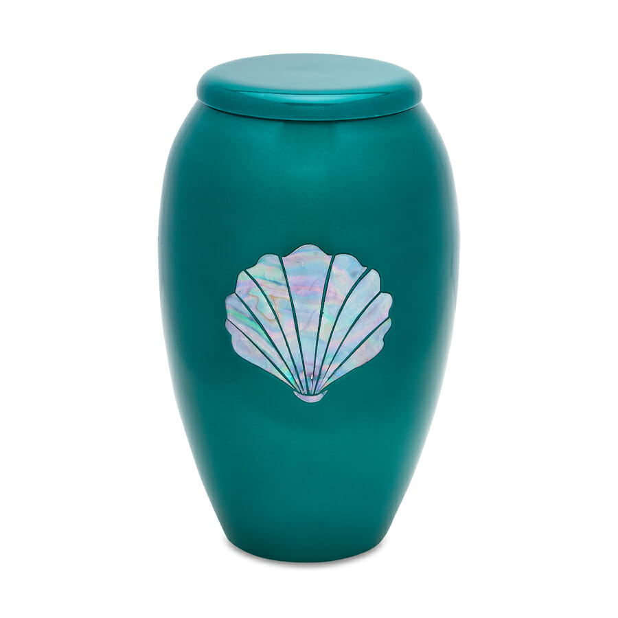 Aquamarine Sea Shell Adult Urn