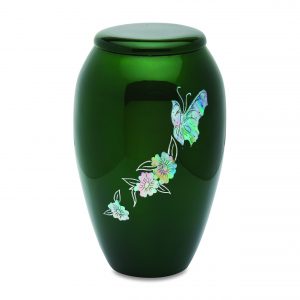 Green Butterfly Adult Urn
