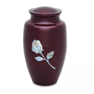 Burgundy Rose Adult Urn