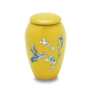 Yellow Hummingbird Token Urn