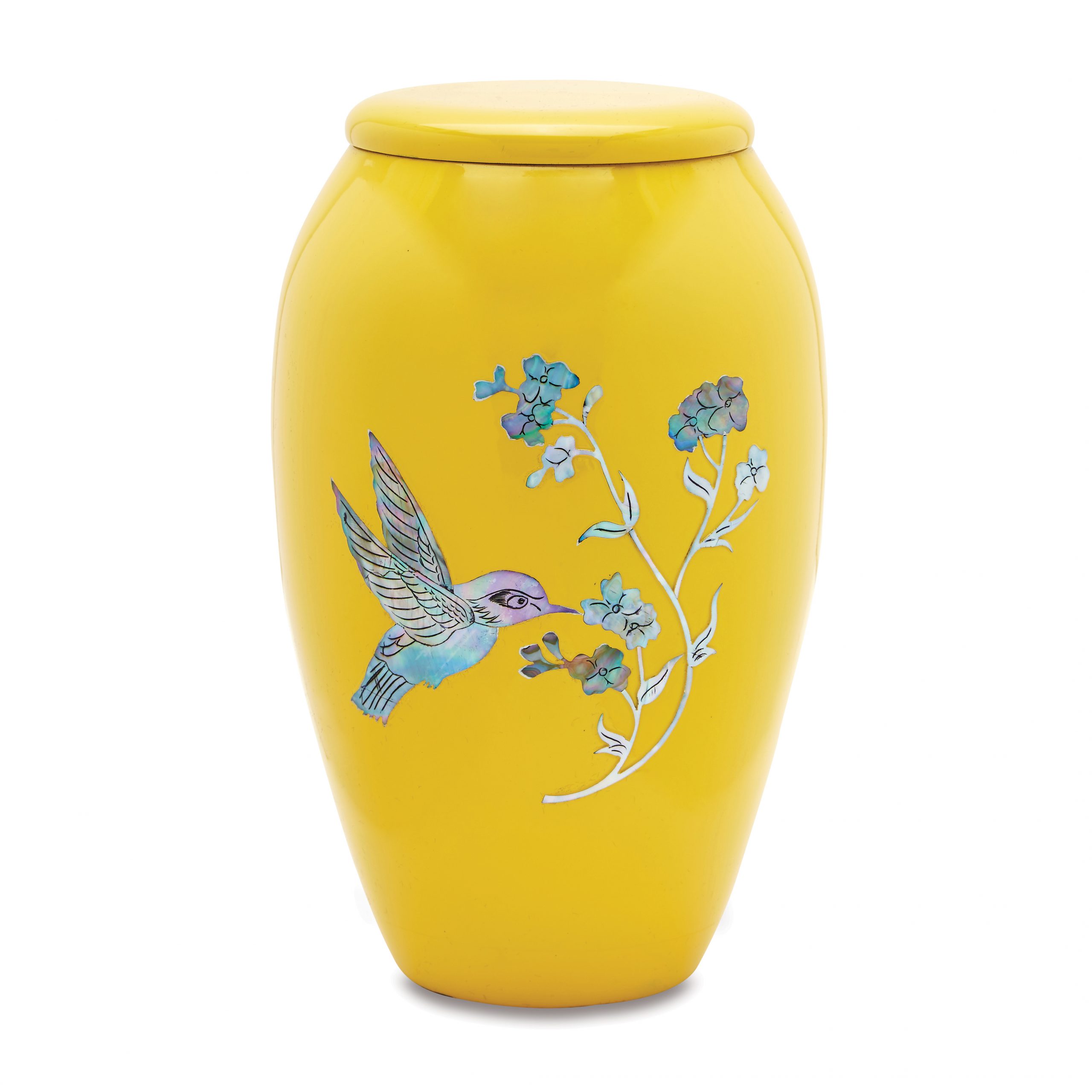 Yellow Hummingbird Adult Urn