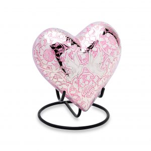 Pink Loving Doves Keepsake Heart