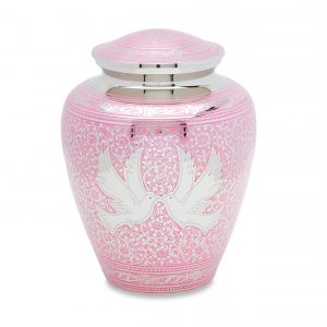 Pink Loving Doves Adult Urn