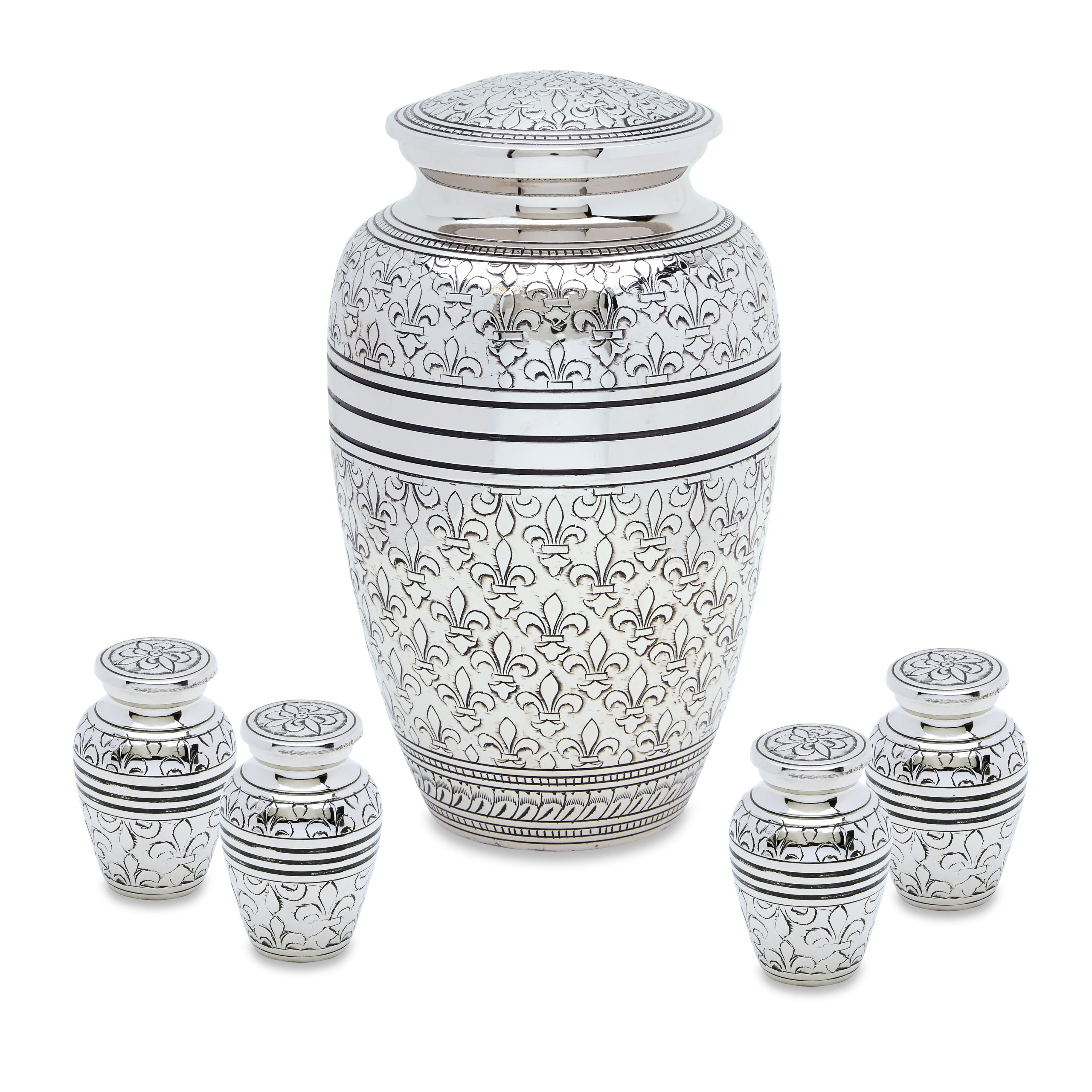Silver Fleur De Lis 4T Set
