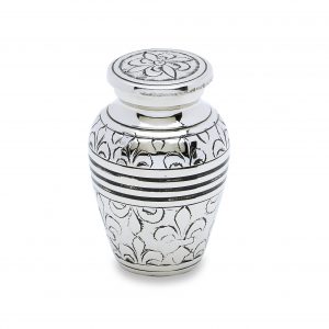 Silver Fleur De Lis Token Urn