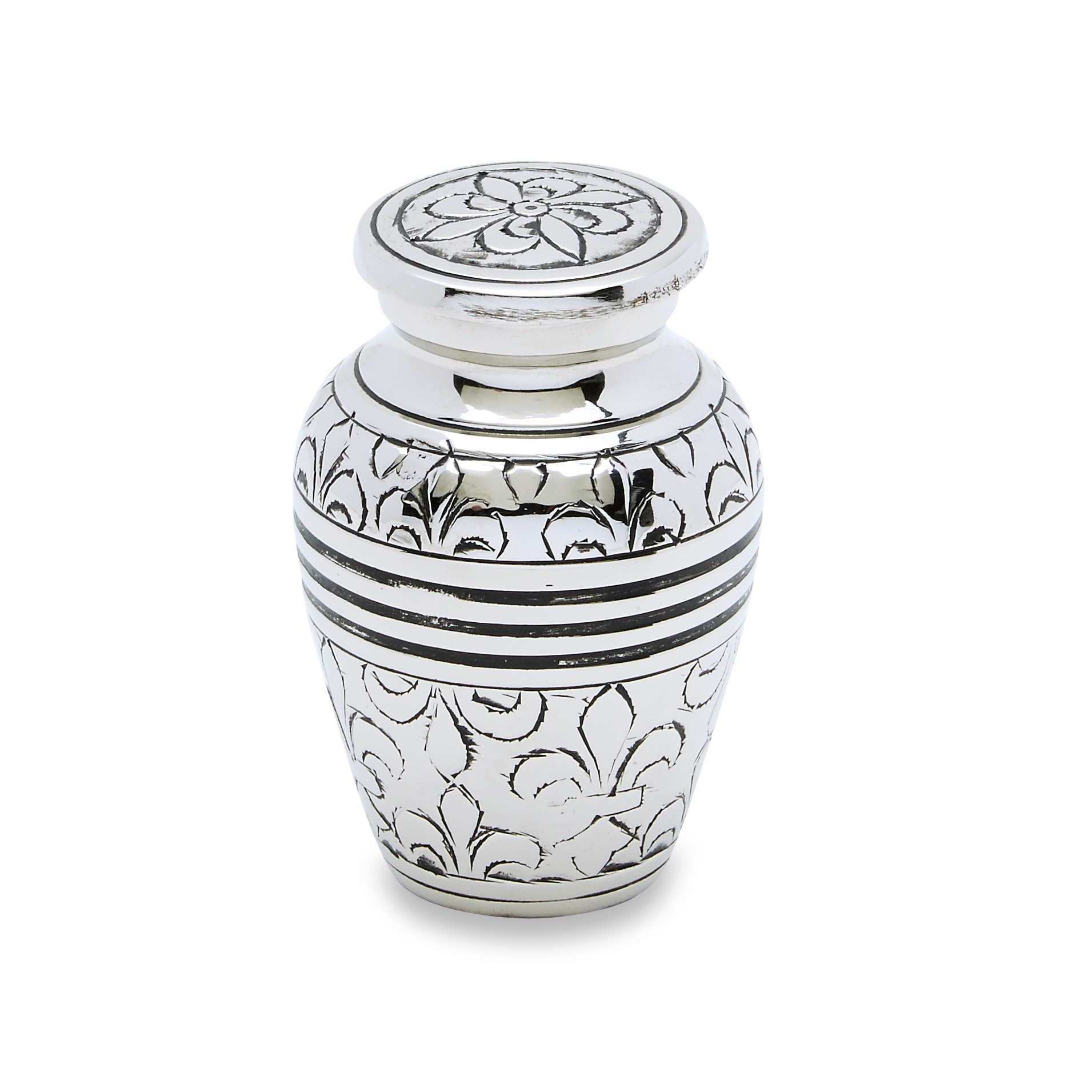Silver Fleur De Lis Token Urn