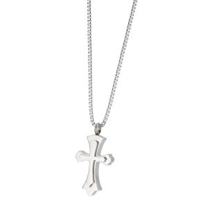 Stacked Cross Cremation Urn Pendant