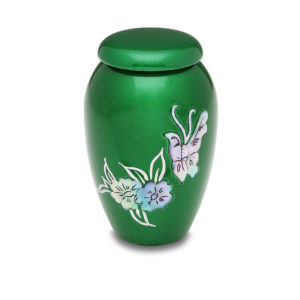 Green Butterfly Token Urn