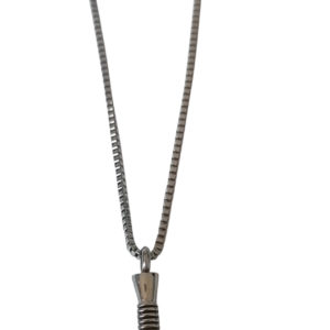 Silver anchor pendant on chain necklace